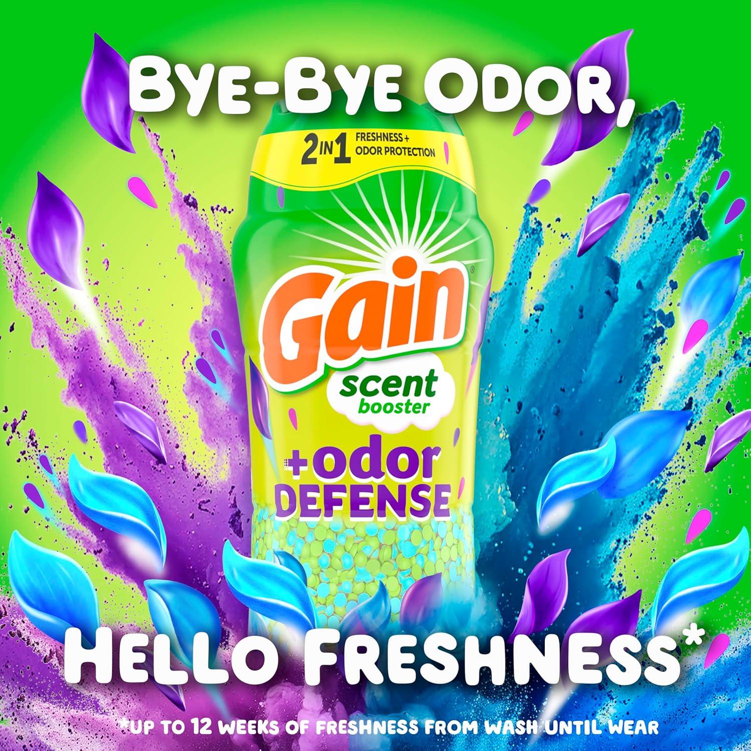 imageGain Odor Defense InWash Scent Booster Super Fresh Blast Scent 182 oz HE CompatibleSuper Fresh Blast