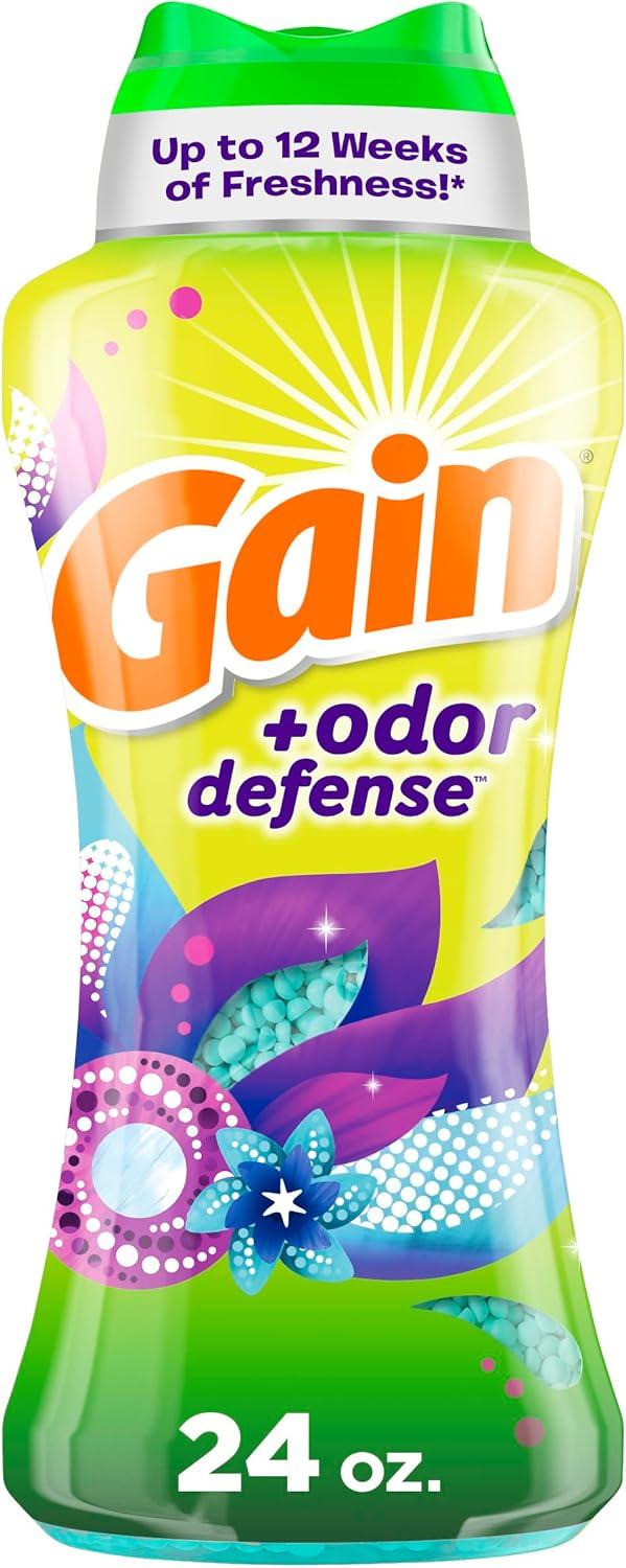 imageGain Odor Defense InWash Scent Booster Super Fresh Blast Scent 182 oz HE CompatibleSuper Fresh Blast