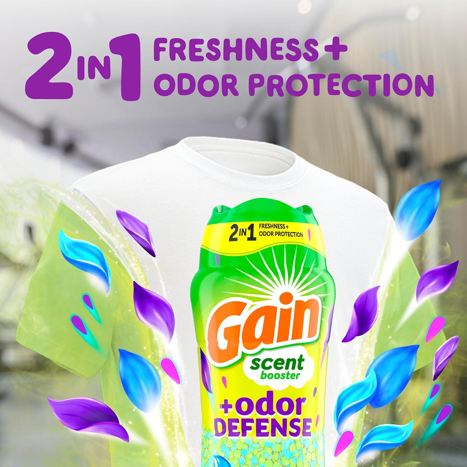 imageGain Odor Defense InWash Scent Booster Super Fresh Blast Scent 182 oz HE CompatibleSuper Fresh Blast