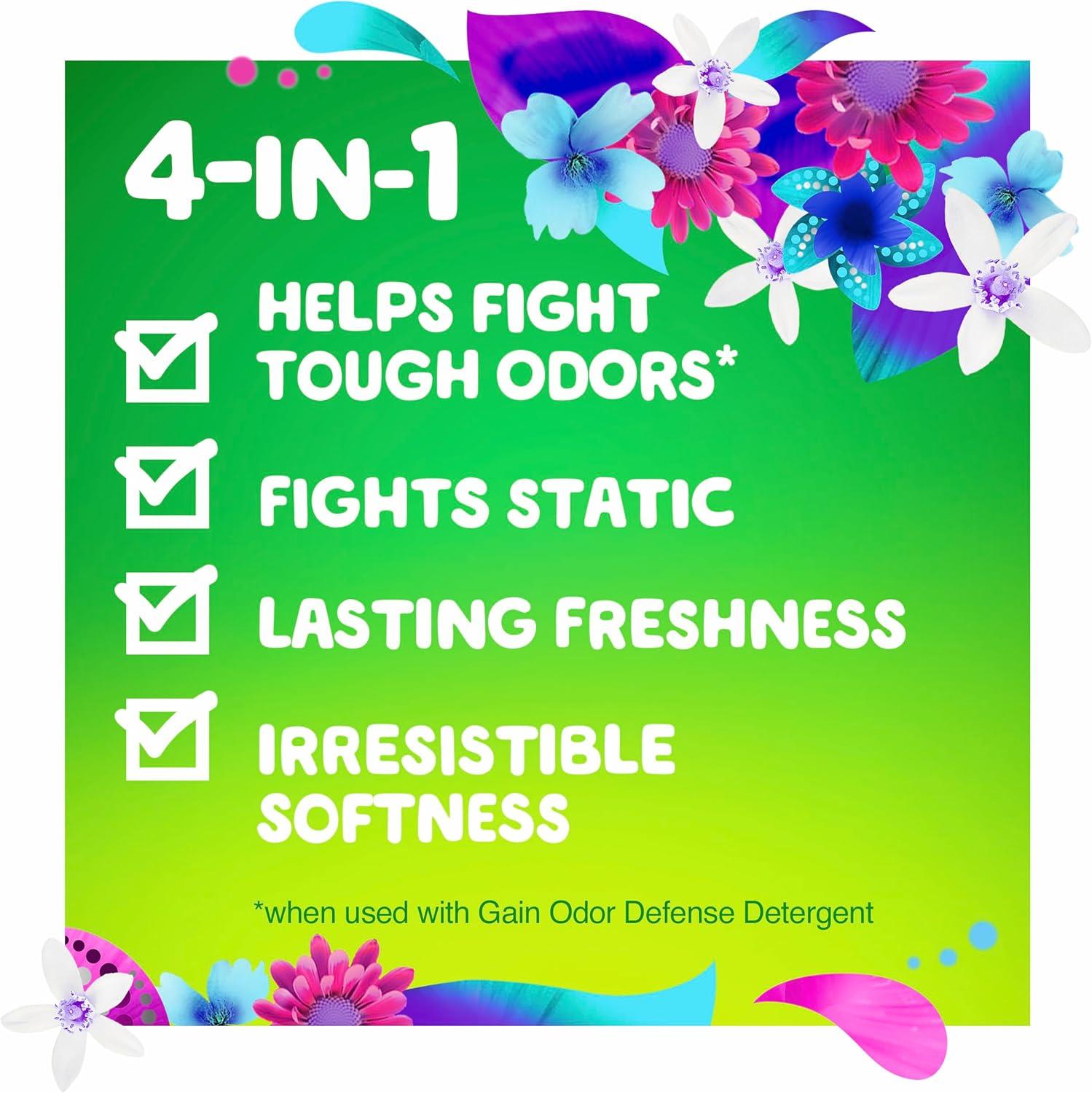 imageGain Dryer Sheets Plus Odor Defense Super Fresh Blast Scent 120 Count Helps fight static and odor laundry sheetsSuper Fresh Blast
