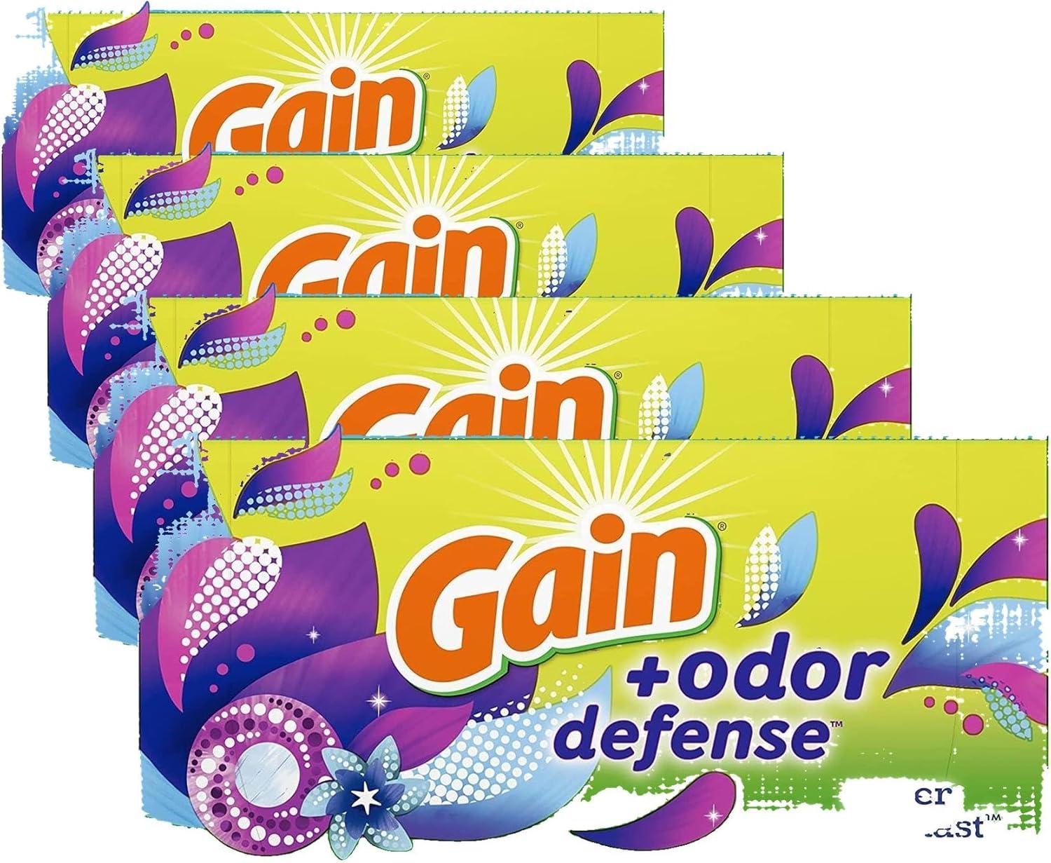 imageGain Dryer Sheets Plus Odor Defense Super Fresh Blast Scent 120 Count Helps fight static and odor laundry sheetsSuper Fresh Blast