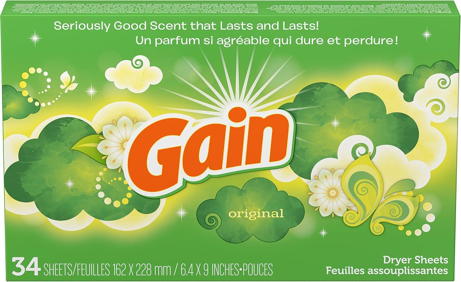 imageGain Fabric Softener Dryer Sheets Original 120 CountOriginal