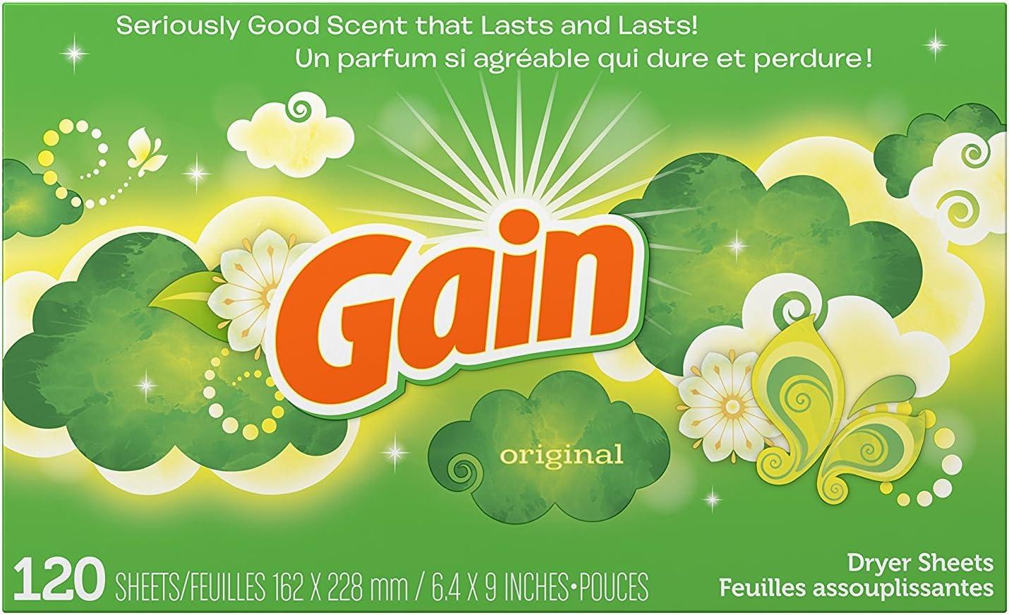 imageGain Fabric Softener Dryer Sheets Original 120 CountOriginal