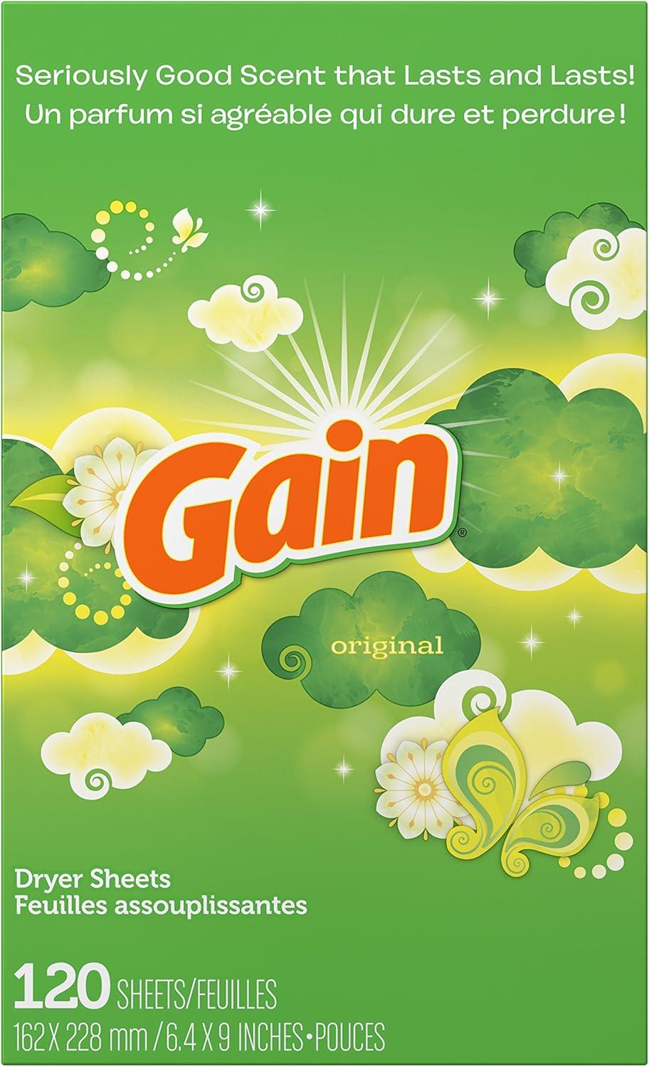 imageGain Fabric Softener Dryer Sheets Original 120 CountOriginal