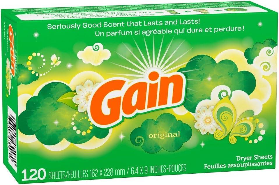imageGain Fabric Softener Dryer Sheets Original 120 CountOriginal