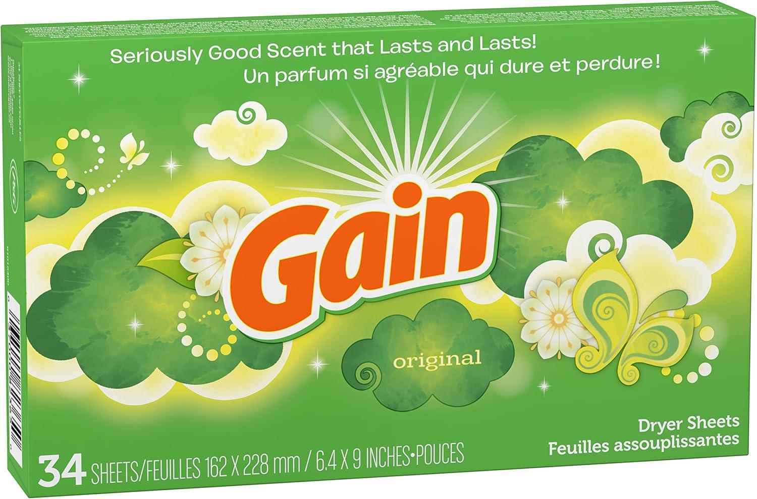 imageGain Fabric Softener Dryer Sheets Original 120 CountOriginal