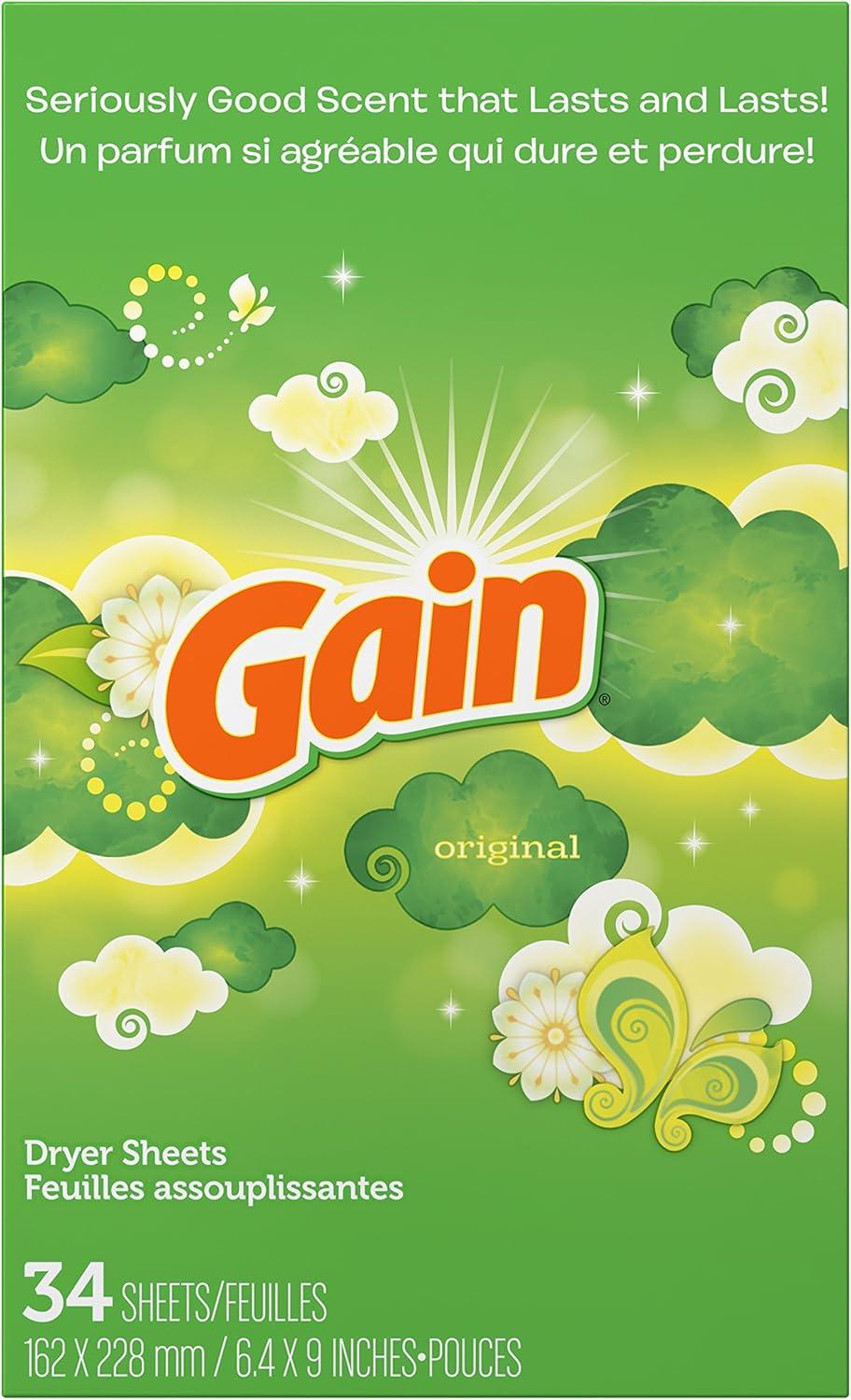 imageGain Fabric Softener Dryer Sheets Original 120 CountOriginal