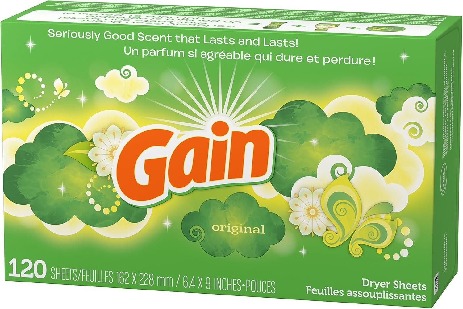imageGain Fabric Softener Dryer Sheets Original 120 CountOriginal