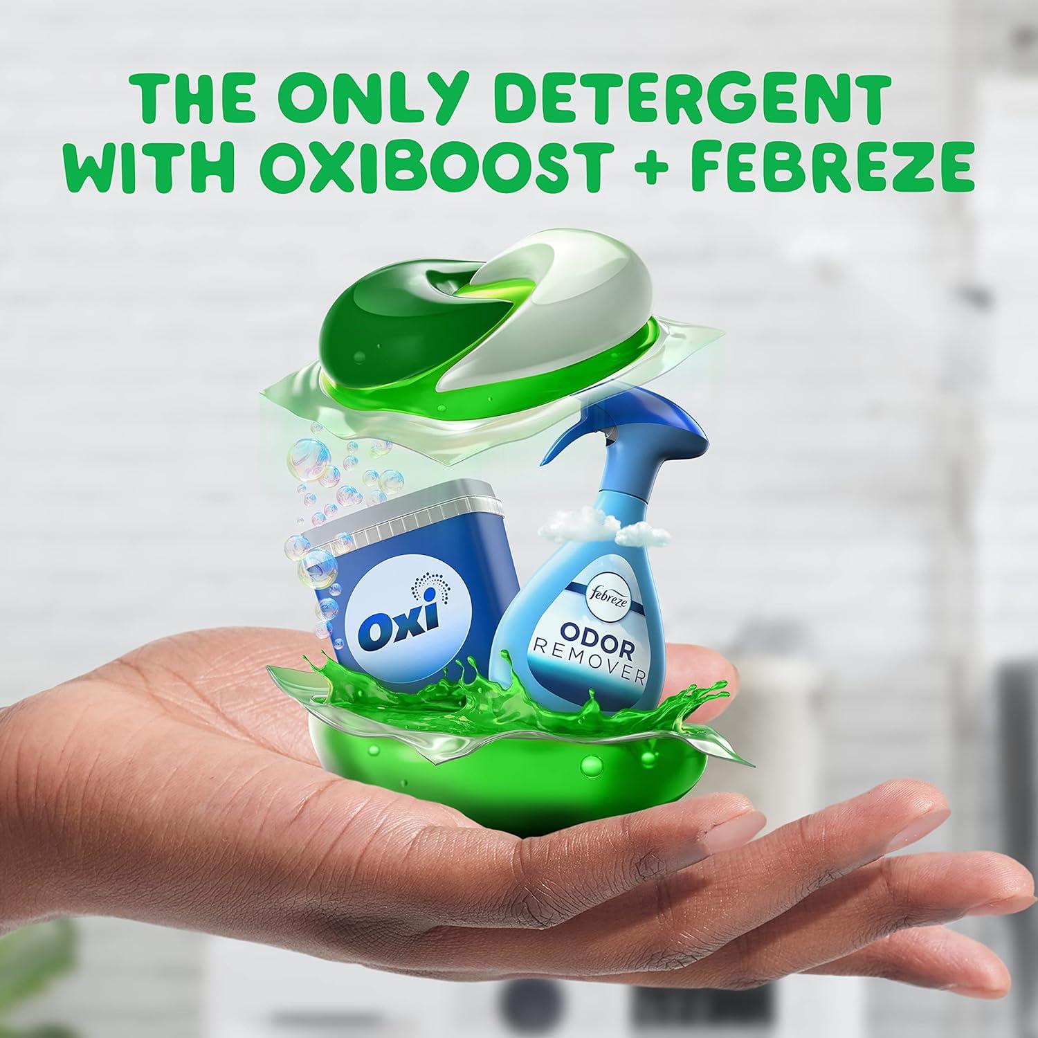 imageGain Flings Laundry Detergent Pacs with Odor Defense 76 Count Super Fresh Blast Scent HE 3in1 Detergent Pacs with Febreze and OxiSuper Fresh Blast