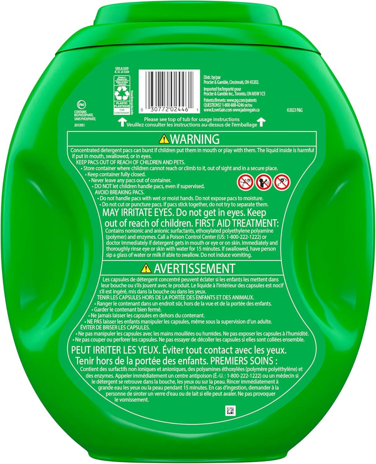 imageGain Flings Liquid Washing Detergent Pacs Now with Odor Defense Color Guard Original Scent 4In1 Liquid Laundry Detergent Pods Clean amp Fresh 76 Count Packaging May VaryOriginal