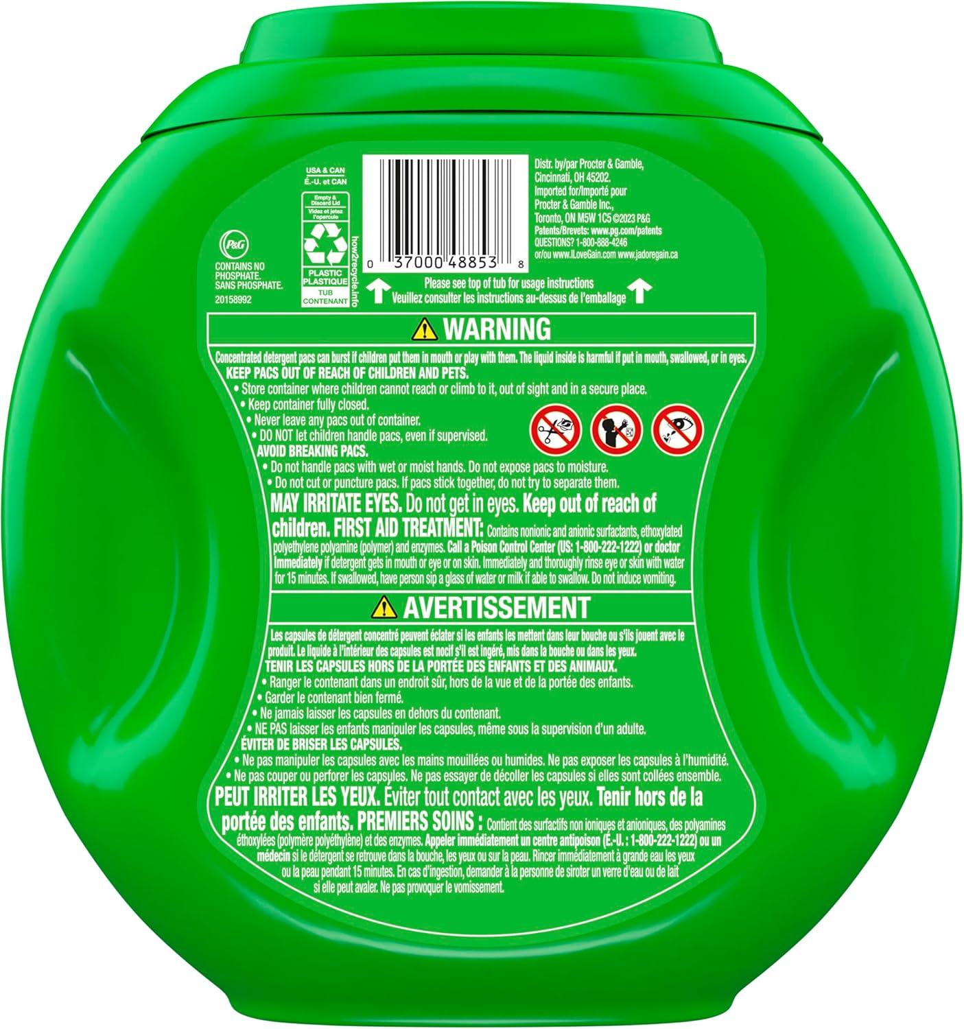 imageGain Flings Liquid Washing Detergent Pacs Now with Odor Defense Color Guard Original Scent 4In1 Liquid Laundry Detergent Pods Clean amp Fresh 76 Count Packaging May VaryOriginal