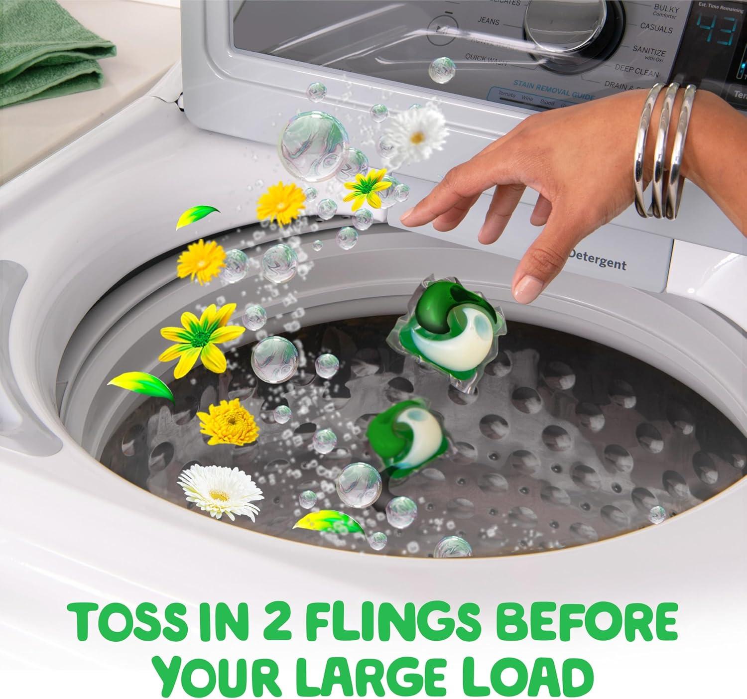 imageGain Flings Liquid Washing Detergent Pacs Now with Odor Defense Color Guard Original Scent 4In1 Liquid Laundry Detergent Pods Clean amp Fresh 76 Count Packaging May VaryOriginal