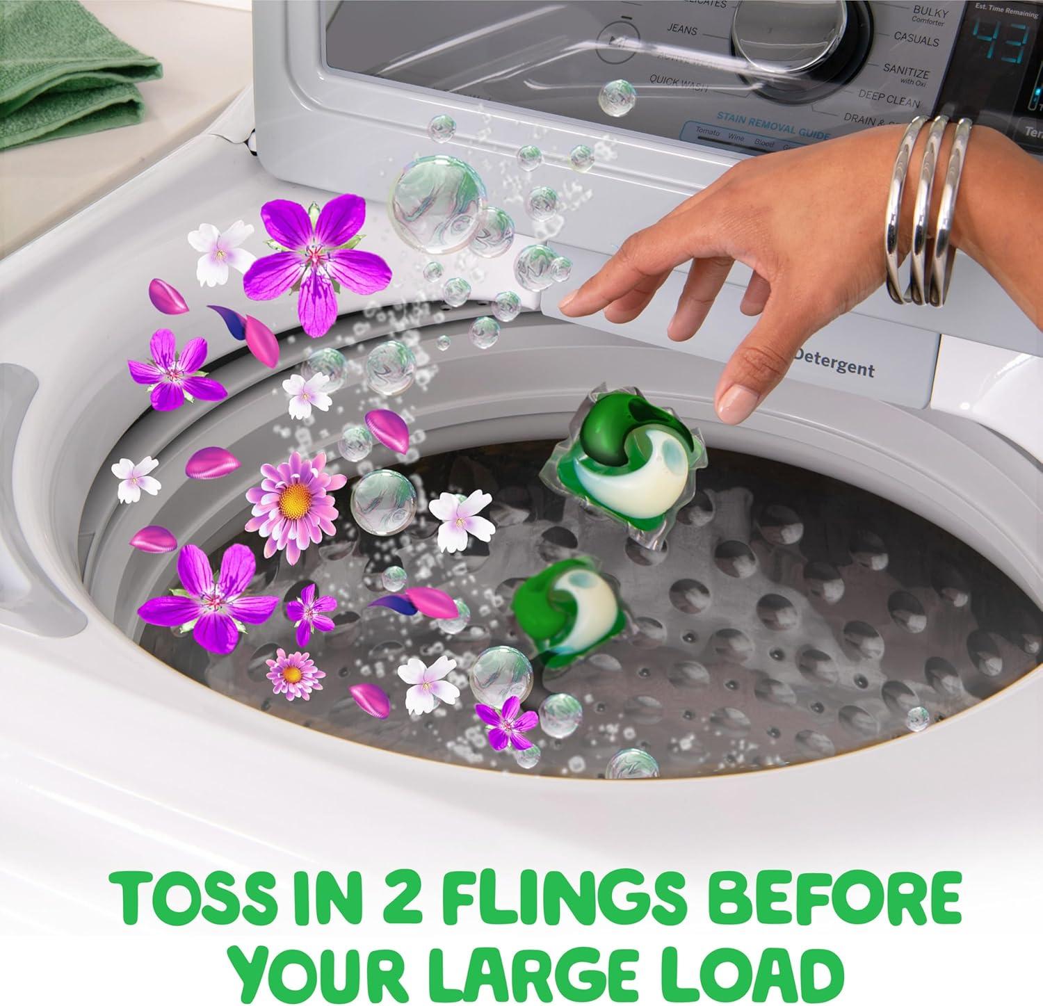 imageGain Flings Liquid Washing Detergent Pods with Odor Defense Color Guard Moonlight Breeze Scent 4in1 Liquid Laundry Detergent Pacs Clean amp Fresh 42 Count Packaging May VaryMoonlight Breeze