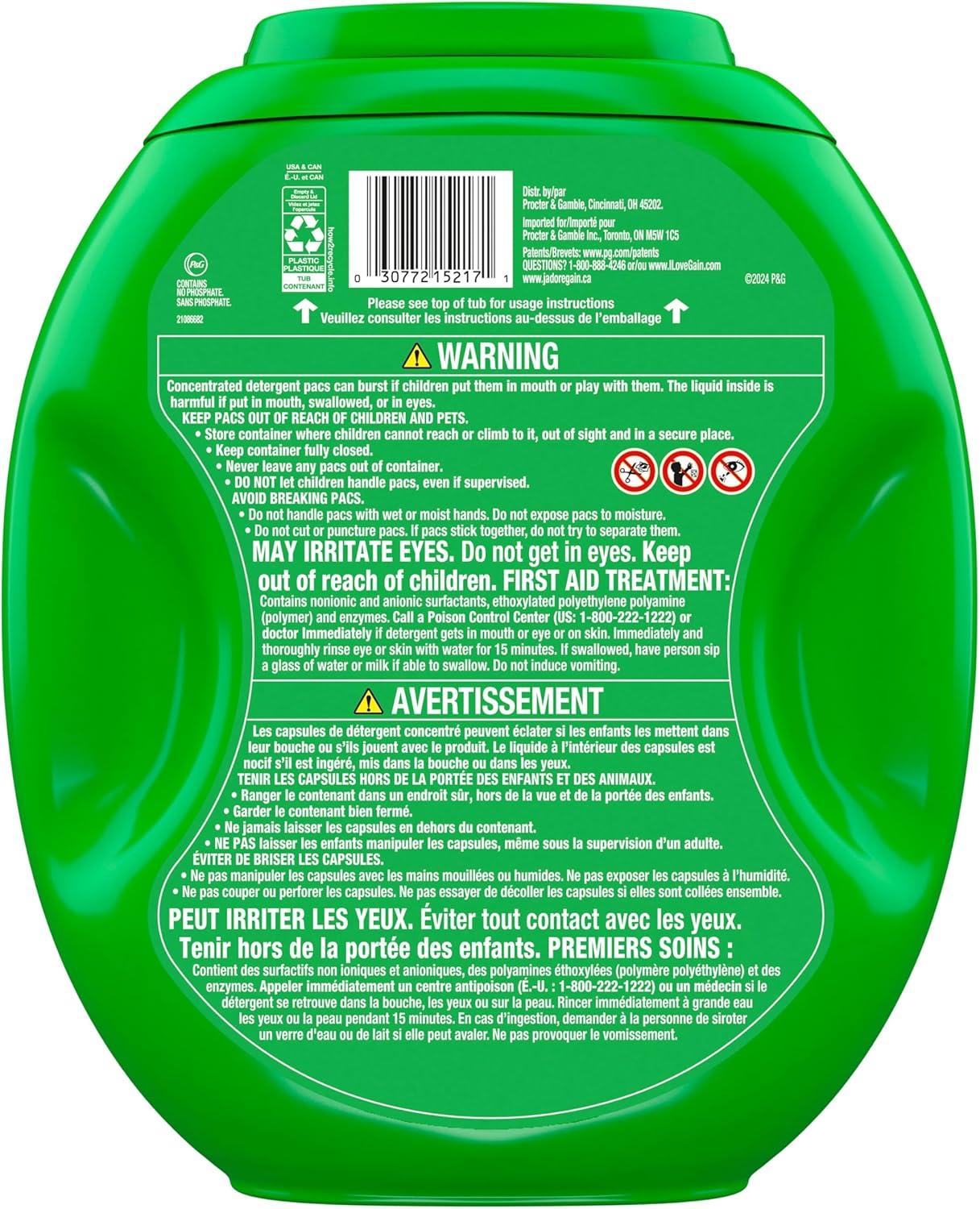 imageGain Flings Liquid Washing Detergent Pods with Odor Defense Color Guard Moonlight Breeze Scent 4in1 Liquid Laundry Detergent Pacs Clean amp Fresh 42 Count Packaging May VaryMoonlight Breeze