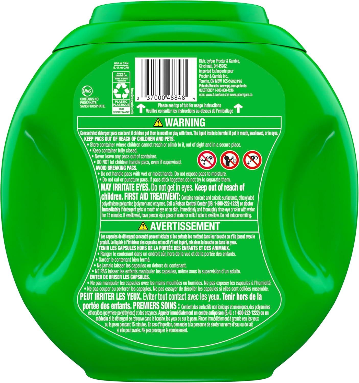 imageGain Flings Liquid Washing Detergent Pods with Odor Defense Color Guard Moonlight Breeze Scent 4in1 Liquid Laundry Detergent Pacs Clean amp Fresh 42 Count Packaging May VaryMoonlight Breeze