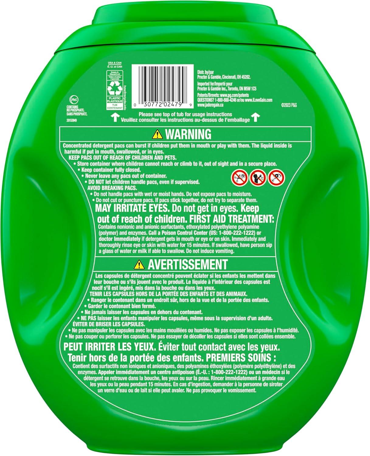 imageGain Flings Liquid Washing Detergent Pods with Odor Defense Color Guard Moonlight Breeze Scent 4in1 Liquid Laundry Detergent Pacs Clean amp Fresh 42 Count Packaging May VaryMoonlight Breeze