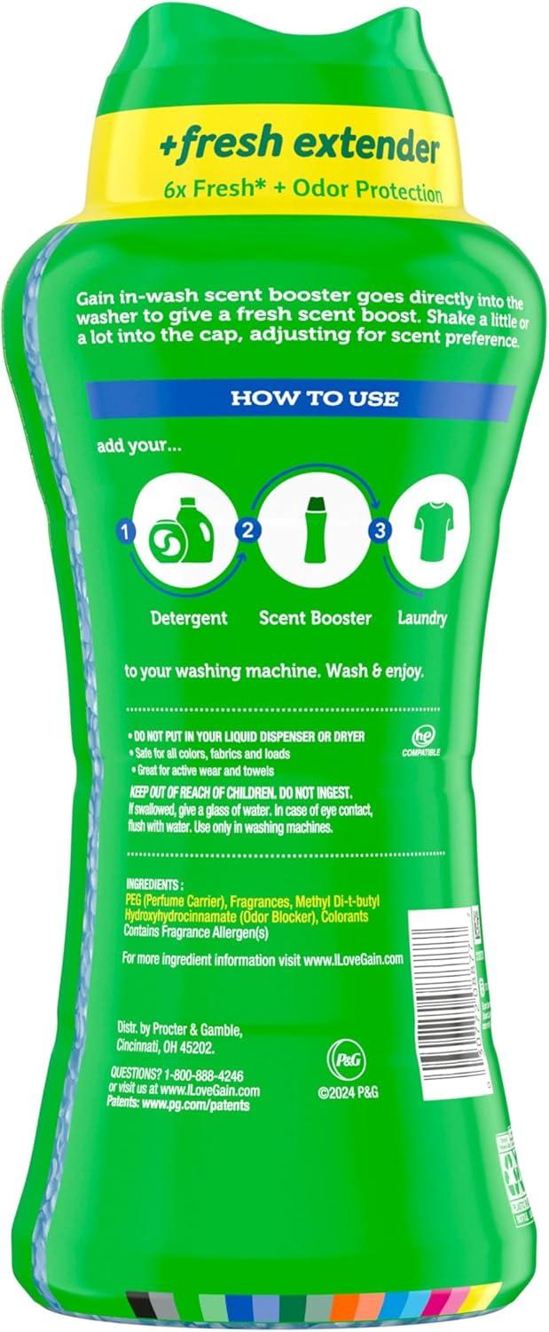 imageGain InWash Laundry Scent Booster Blissful Breeze Scent 240 OZ Fresh Extender Odor Protection24 Ounce Pack of 1