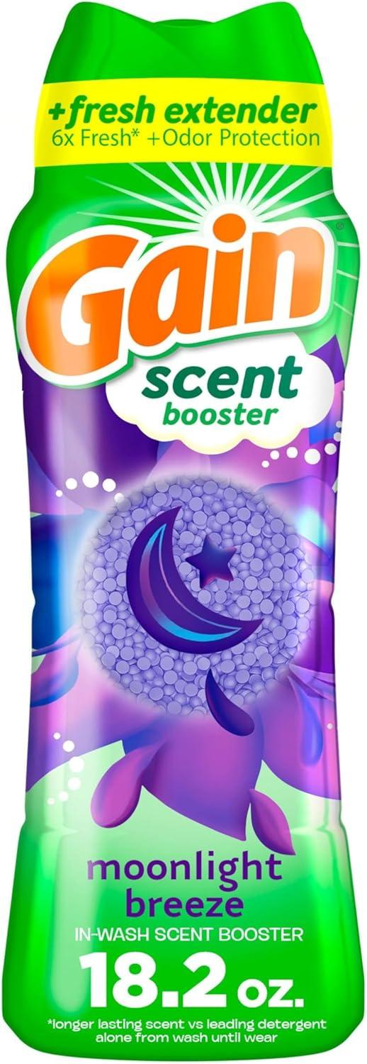 imageGain InWash Laundry Scent Booster Moonlight Breeze Scent 182 OZ Fresh Extender Odor ProtectionMoonlight Breeze