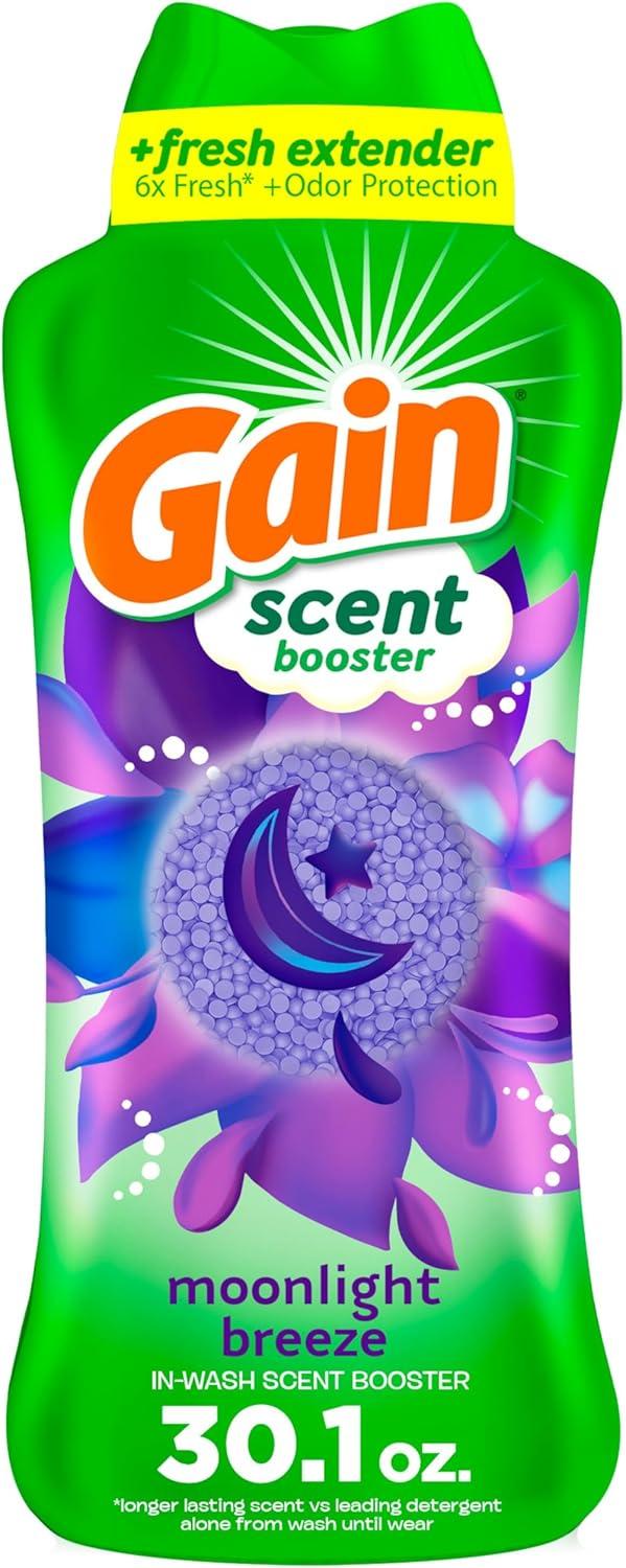 imageGain InWash Laundry Scent Booster Moonlight Breeze Scent 182 OZ Fresh Extender Odor ProtectionMoonlight Breeze