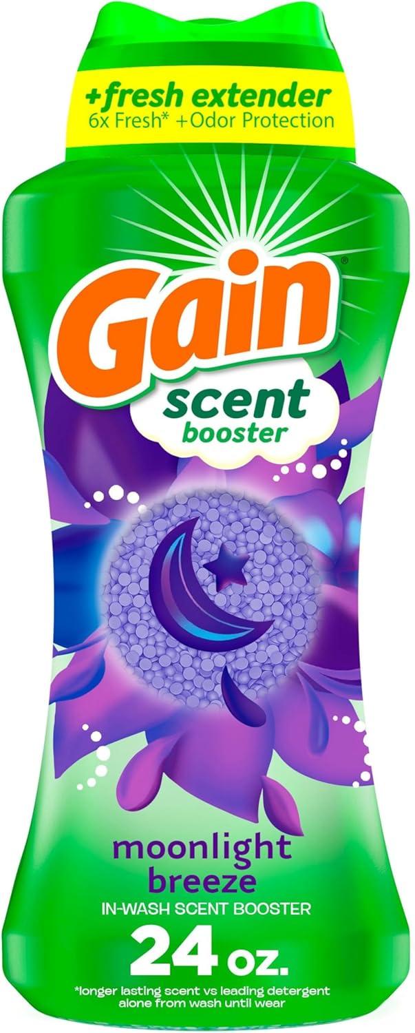 imageGain InWash Laundry Scent Booster Moonlight Breeze Scent 182 OZ Fresh Extender Odor ProtectionMoonlight Breeze