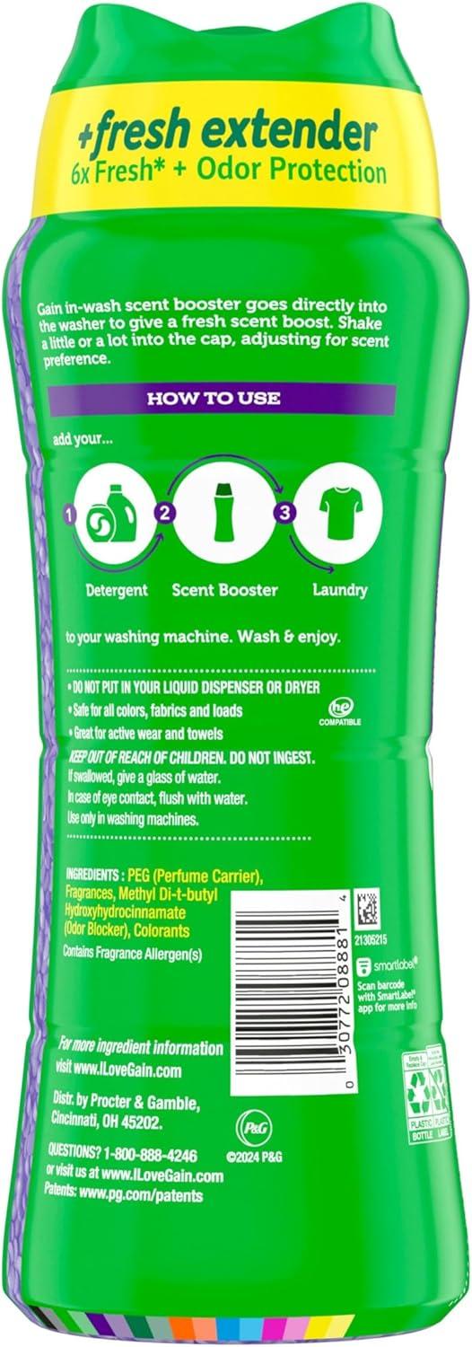 imageGain InWash Laundry Scent Booster Moonlight Breeze Scent 182 OZ Fresh Extender Odor ProtectionMoonlight Breeze