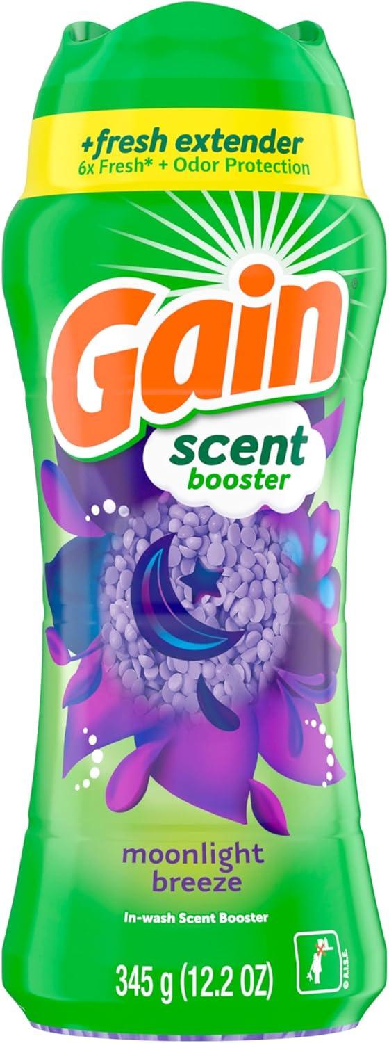 imageGain InWash Laundry Scent Booster Moonlight Breeze Scent 182 OZ Fresh Extender Odor ProtectionMoonlight Breeze