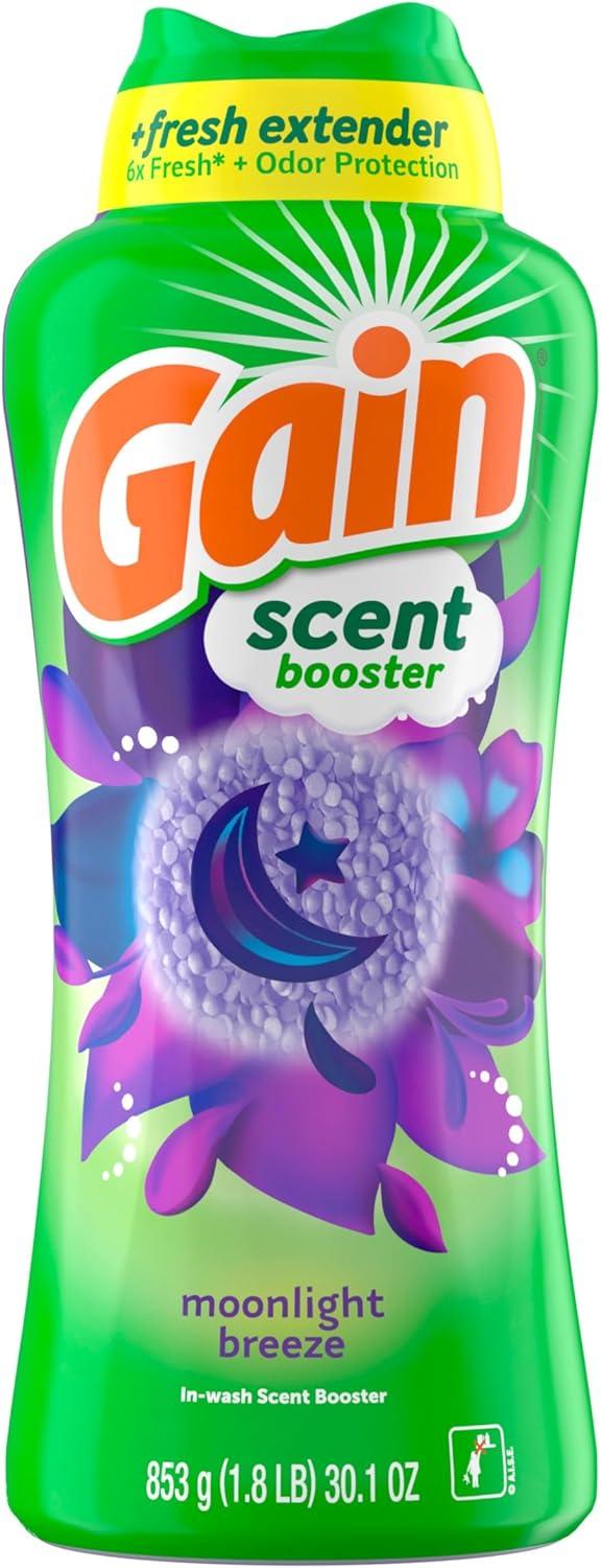 imageGain InWash Laundry Scent Booster Moonlight Breeze Scent 182 OZ Fresh Extender Odor ProtectionMoonlight Breeze