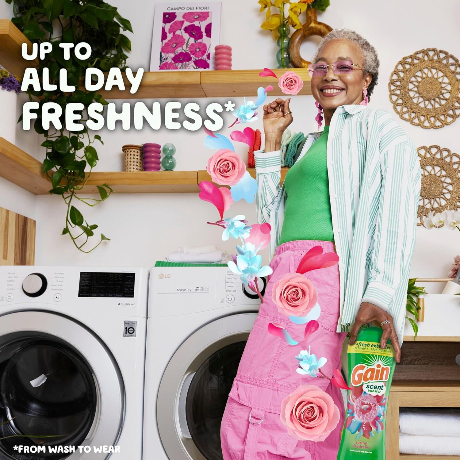 imageGain InWash Laundry Scent Booster Spring Daydream Scent 240 OZ Fresh Extender Odor ProtectionSpring Daydream