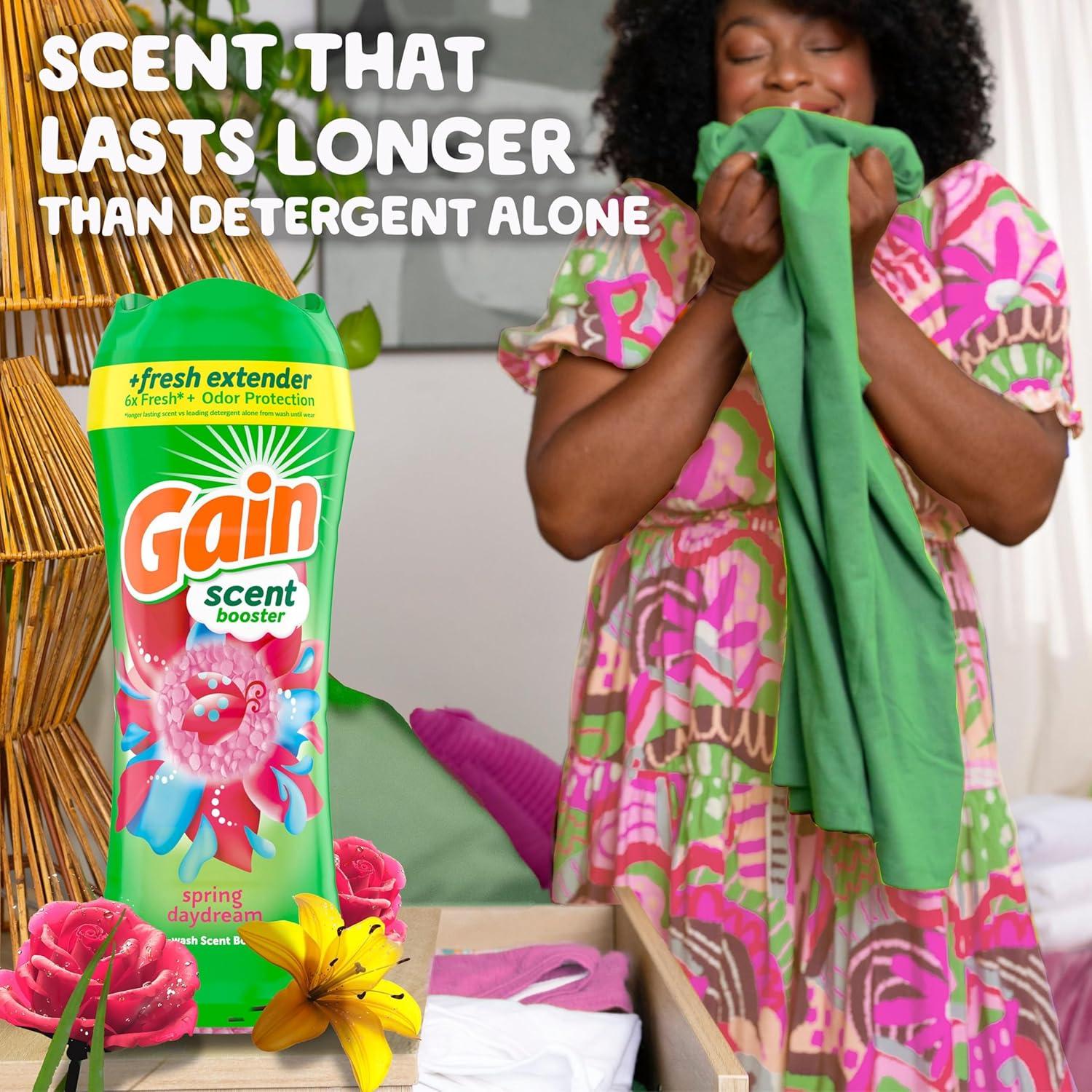 imageGain InWash Laundry Scent Booster Spring Daydream Scent 240 OZ Fresh Extender Odor ProtectionSpring Daydream