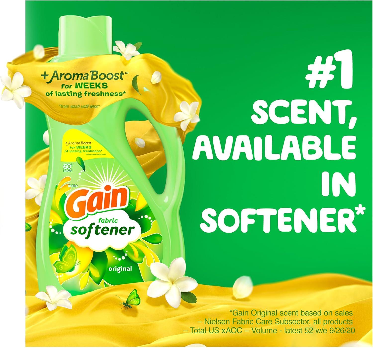 imageGain Laundry Fabric Softener Liquid Original 129 Fl Oz 150 LoadsOriginal