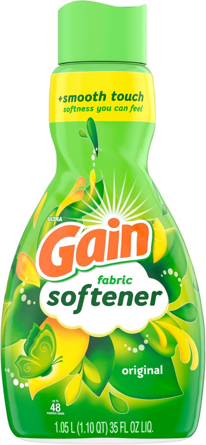 imageGain Liquid Fabric Softener Original Scent 140 FL OZ 190 Loads Liquid Fabric Softener For Soft Fresh LaundryOriginal