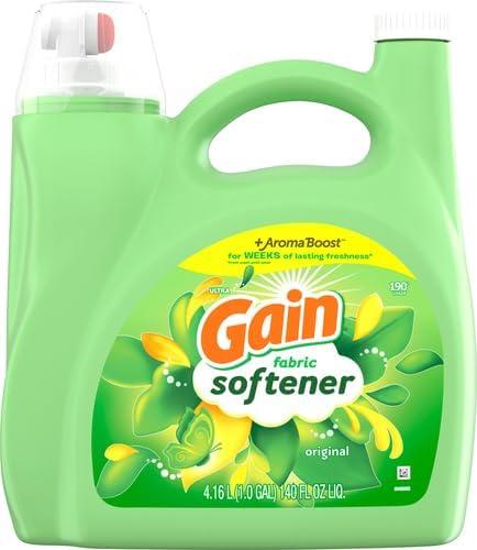 imageGain Liquid Fabric Softener Original Scent 140 FL OZ 190 Loads Liquid Fabric Softener For Soft Fresh LaundryOriginal