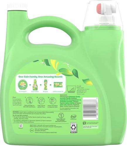 imageGain Liquid Fabric Softener Original Scent 140 FL OZ 190 Loads Liquid Fabric Softener For Soft Fresh LaundryOriginal
