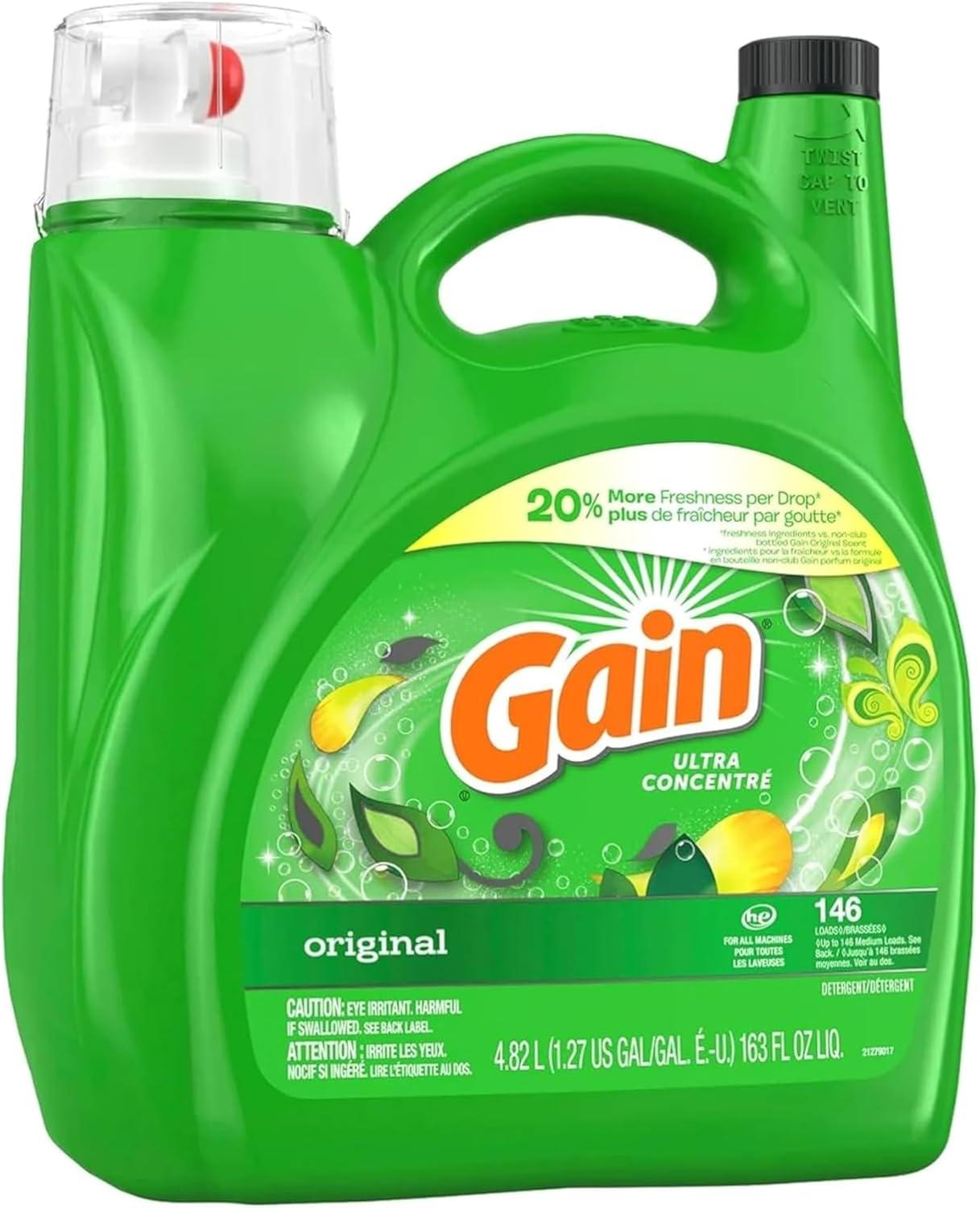 imageGain Liquid Laundry Detergent Lavender Scent 154 fl oz 107 loads HE compatible Laundry Detergent Liquid Soap200 Fl Oz Pack of 1