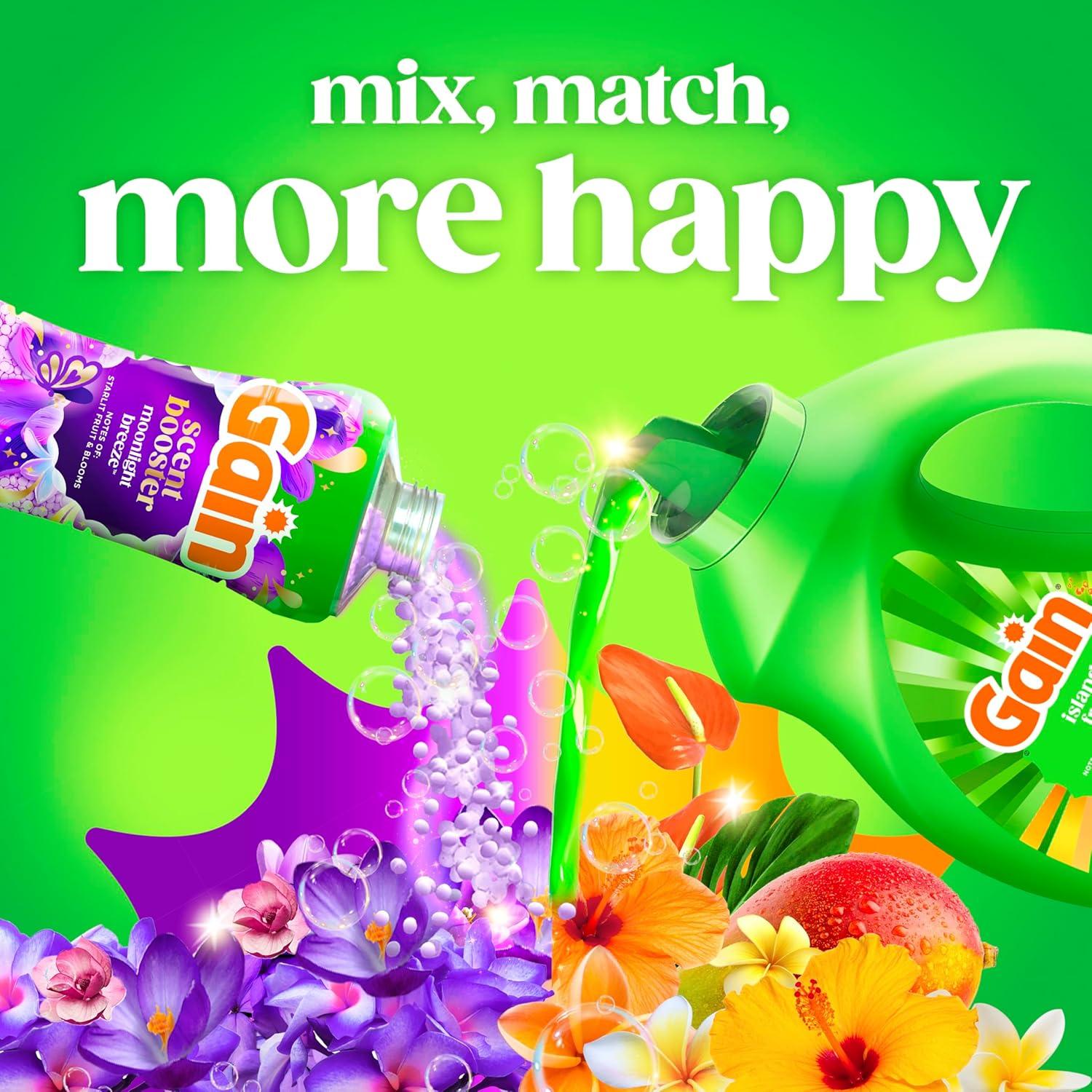 imageGain Liquid Laundry Detergent Now with Odor Defense Island Fresh Scent 132 fl oz 100 Loads Packaging May Vary