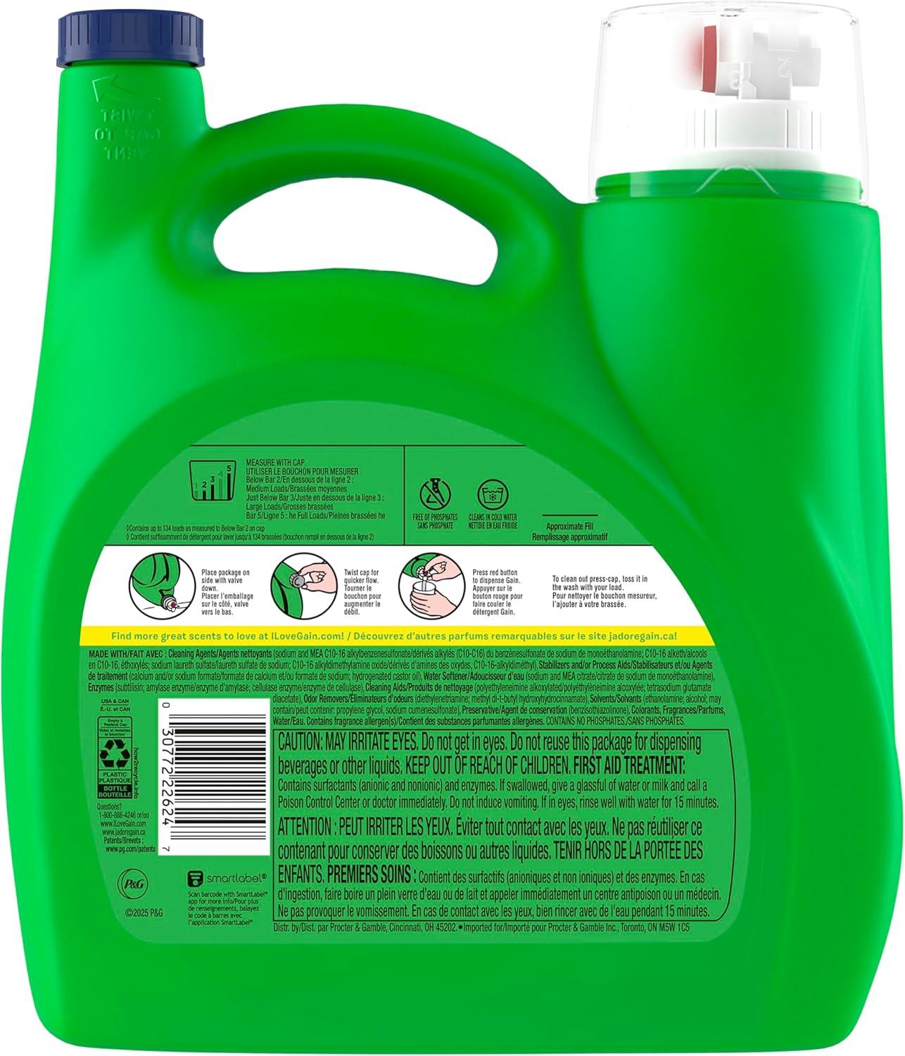 imageGain Liquid Laundry Detergent Now with Odor Defense Moonlight Breeze Scent 132 fl oz 100 Loads Packaging May VaryMoonlight Breeze