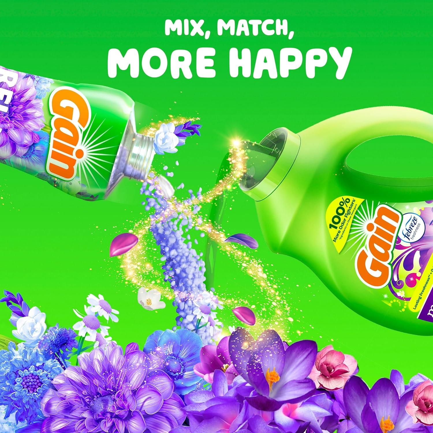 imageGain Liquid Laundry Detergent Now with Odor Defense Moonlight Breeze Scent 132 fl oz 100 Loads Packaging May VaryMoonlight Breeze