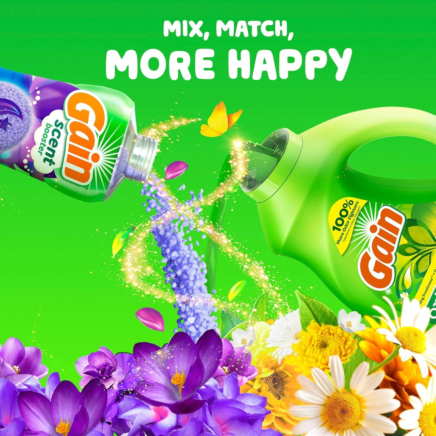 imageGain Liquid Laundry Detergent Original Scent Freshness Odor Fighting High Efficiency Washing Machine Liquid Cleaning Soap 60 fl oz Pack of 2 Packaging May VaryOriginal