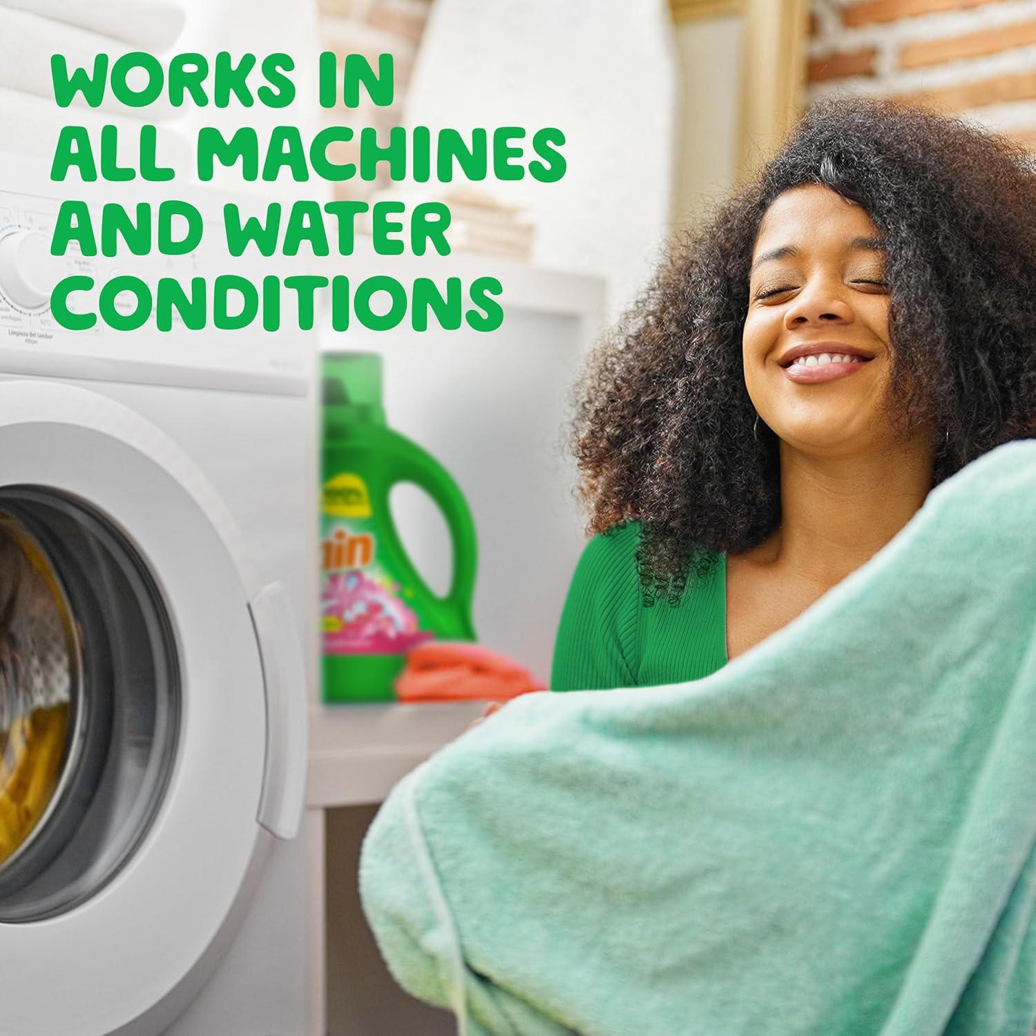 imageGain Liquid Laundry Detergent Spring Daydream Scent 154 fl oz 107 loads Freshness Odor Fighting Laundry Detergent Liquid Soap HE compatibleSpring Daydream