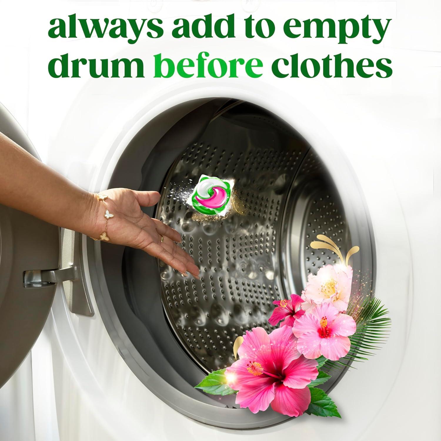imageGain Plus Flings Liquid Washing Detergent Pods Gains Best Clean AllInOne Happy Hibiscus Scent Laundry Pacs 45 Count Packaging May VaryHibiscus Hula