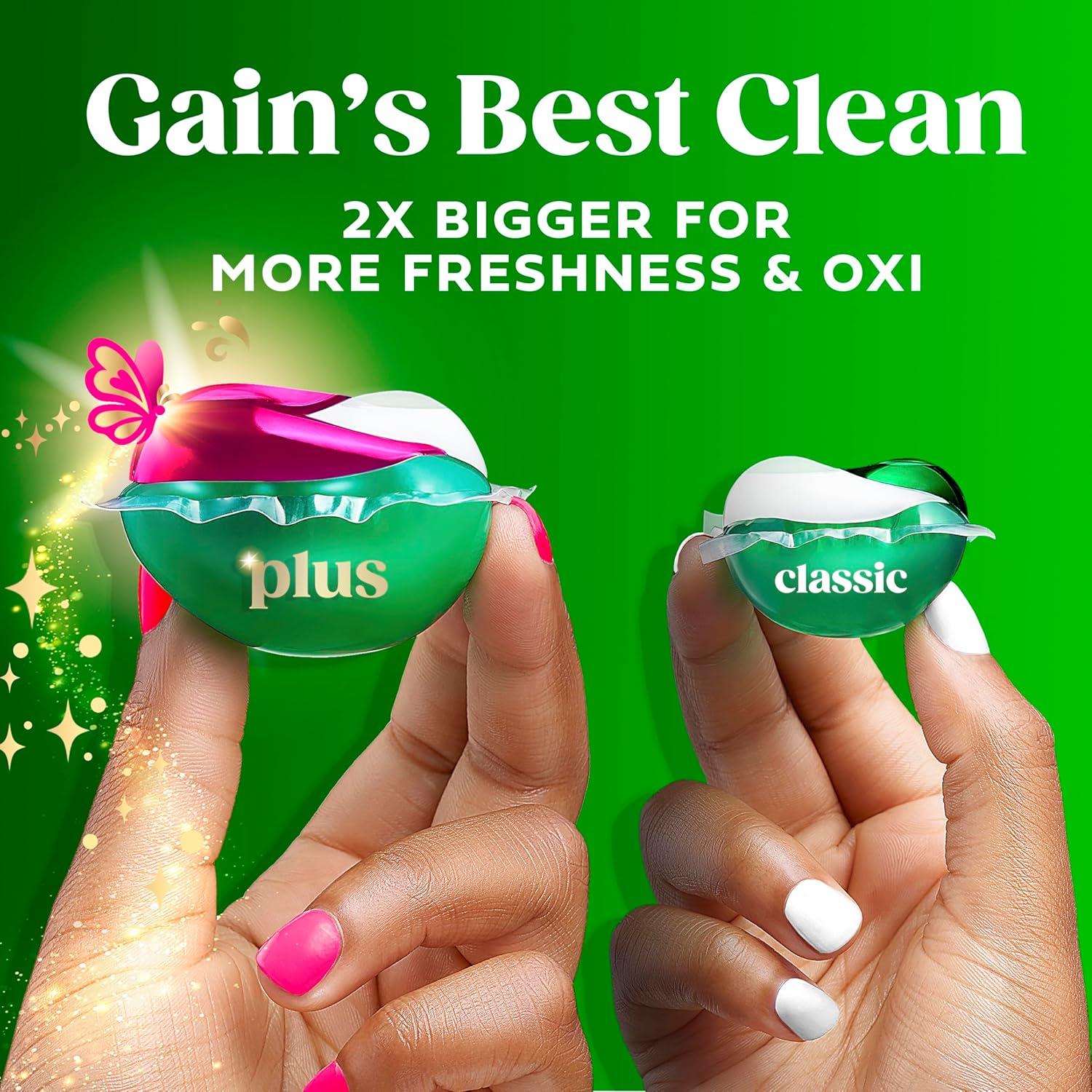 imageGain Plus Flings Liquid Washing Detergent Pods Gains Best Clean AllInOne Happy Hibiscus Scent Laundry Pacs 45 Count Packaging May VaryHibiscus Hula