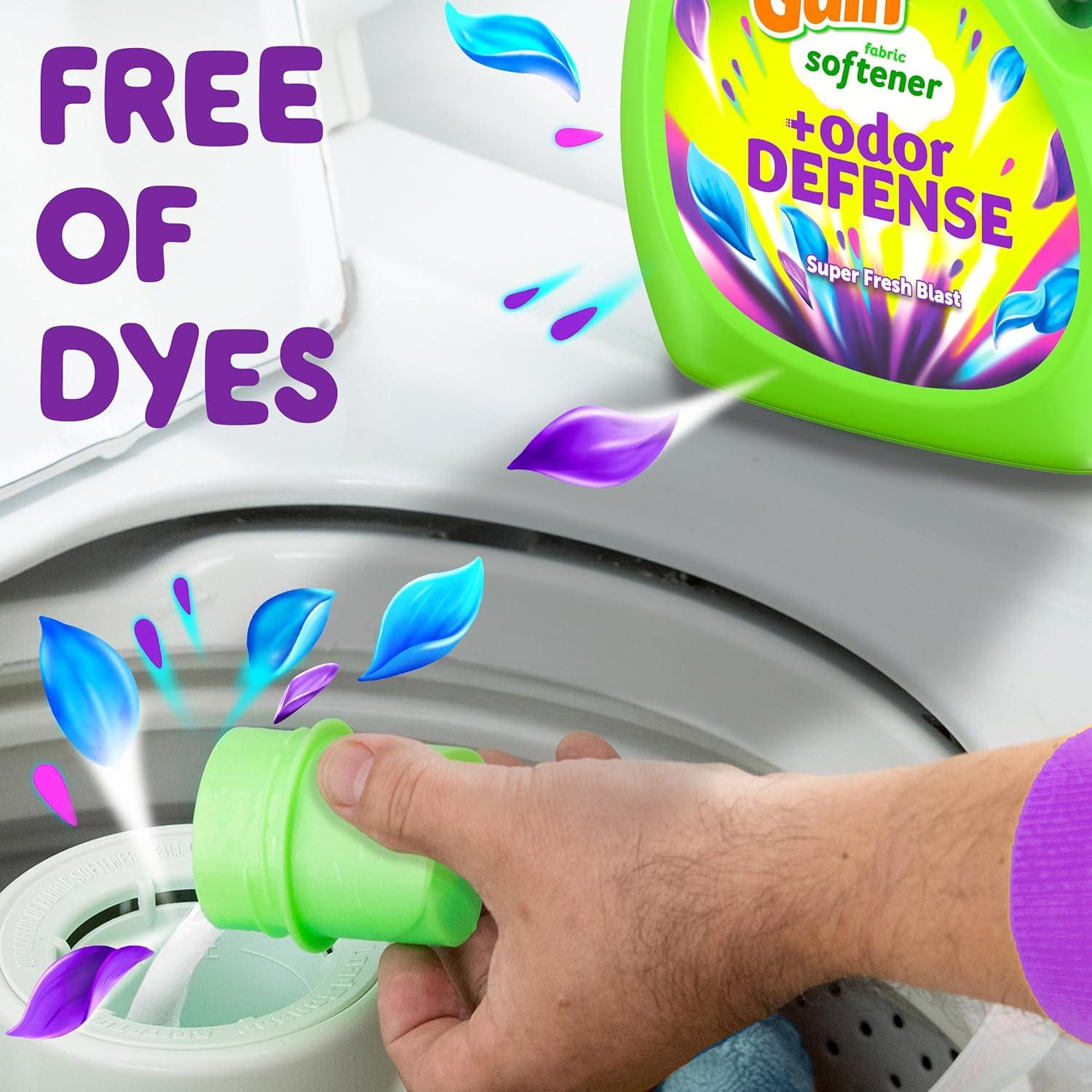 imageGain Super Fresh Blast Liquid Odor Defense Fabric Softener 140 FL OZ 190 Load Softening Laundry Conditioner for 2 in 1 Freshness plus Odor ProtectionSUPER FRESH BLAST