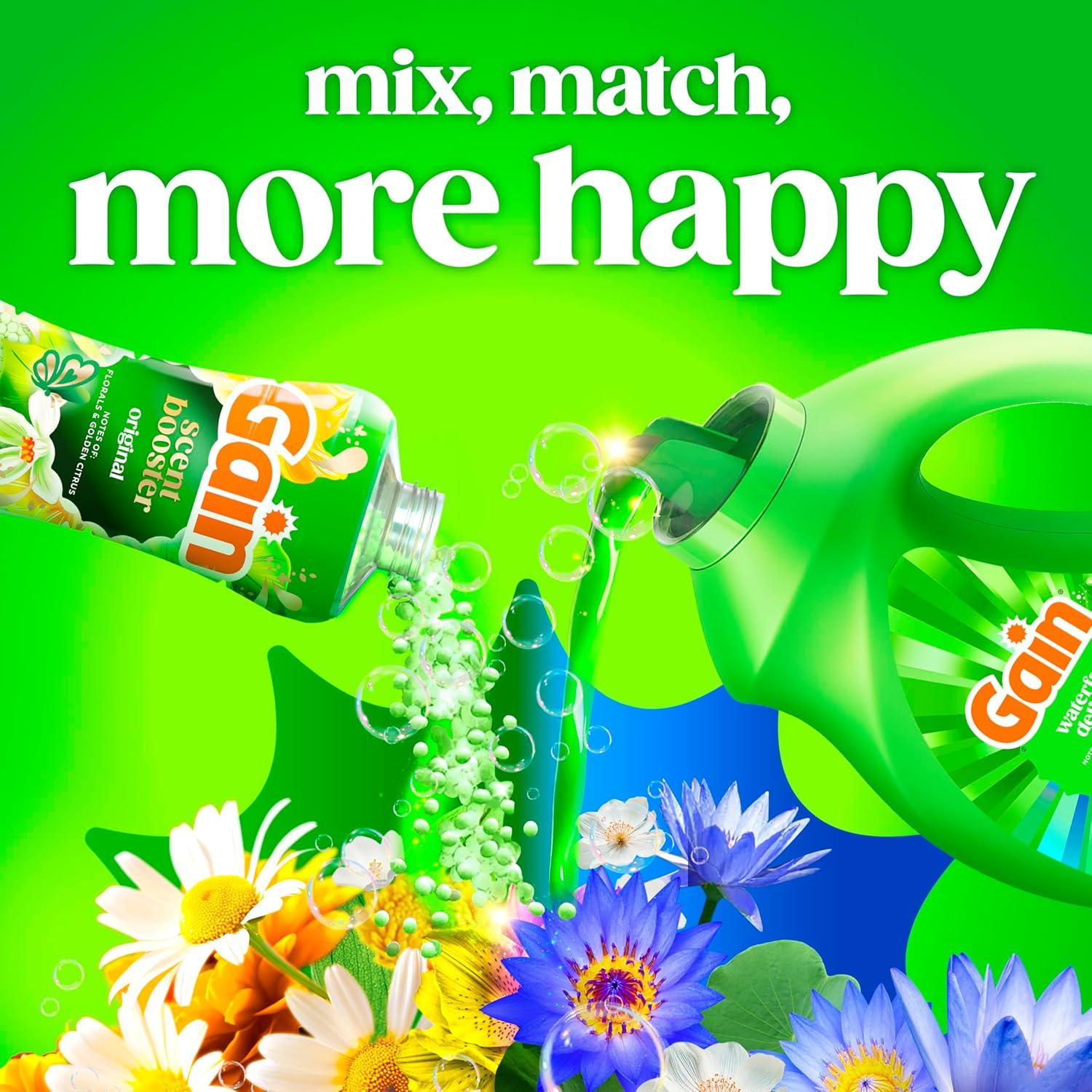 imageGain Ultra Oxi Liquid Laundry Detergent 128 loads 184 fl oz Waterfall Delight Scent 2in1 HE CompatibleWaterfall Delight