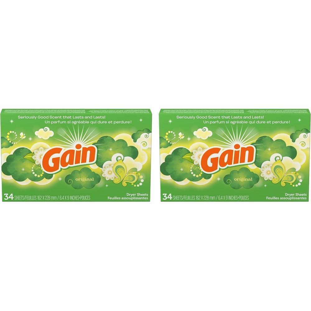 imageGain Fabric Softener Dryer Sheets Original 120 CountOriginal