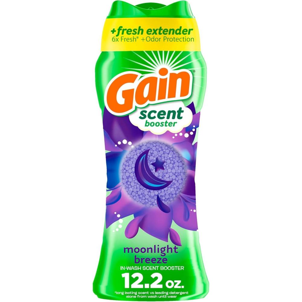 imageGain InWash Laundry Scent Booster Moonlight Breeze Scent 182 OZ Fresh Extender Odor ProtectionMoonlight Breeze