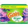 imageGain dryer sheets 105 Count Moonlight Breeze Scent Laundry Fabric Softener Sheets with 2in1 Aromaboost Plus Softness105 Count Pack of 1