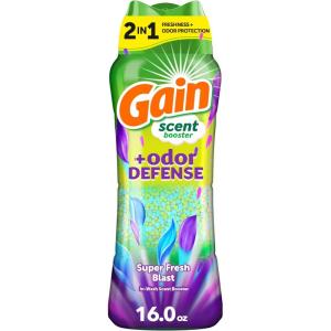 Gain + Odor Defense In-Wash Scent Booster, Super Fresh Blast Scent, 18.2 oz, HE Compatible(Super Fresh Blast)