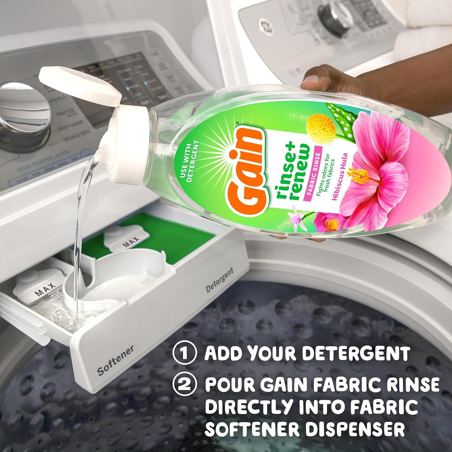imageGain Hibiscus Hula Fabric Rinse amp Renew 48 FL OZ Laundry Odor Remover48 Fl Oz Pack of 1