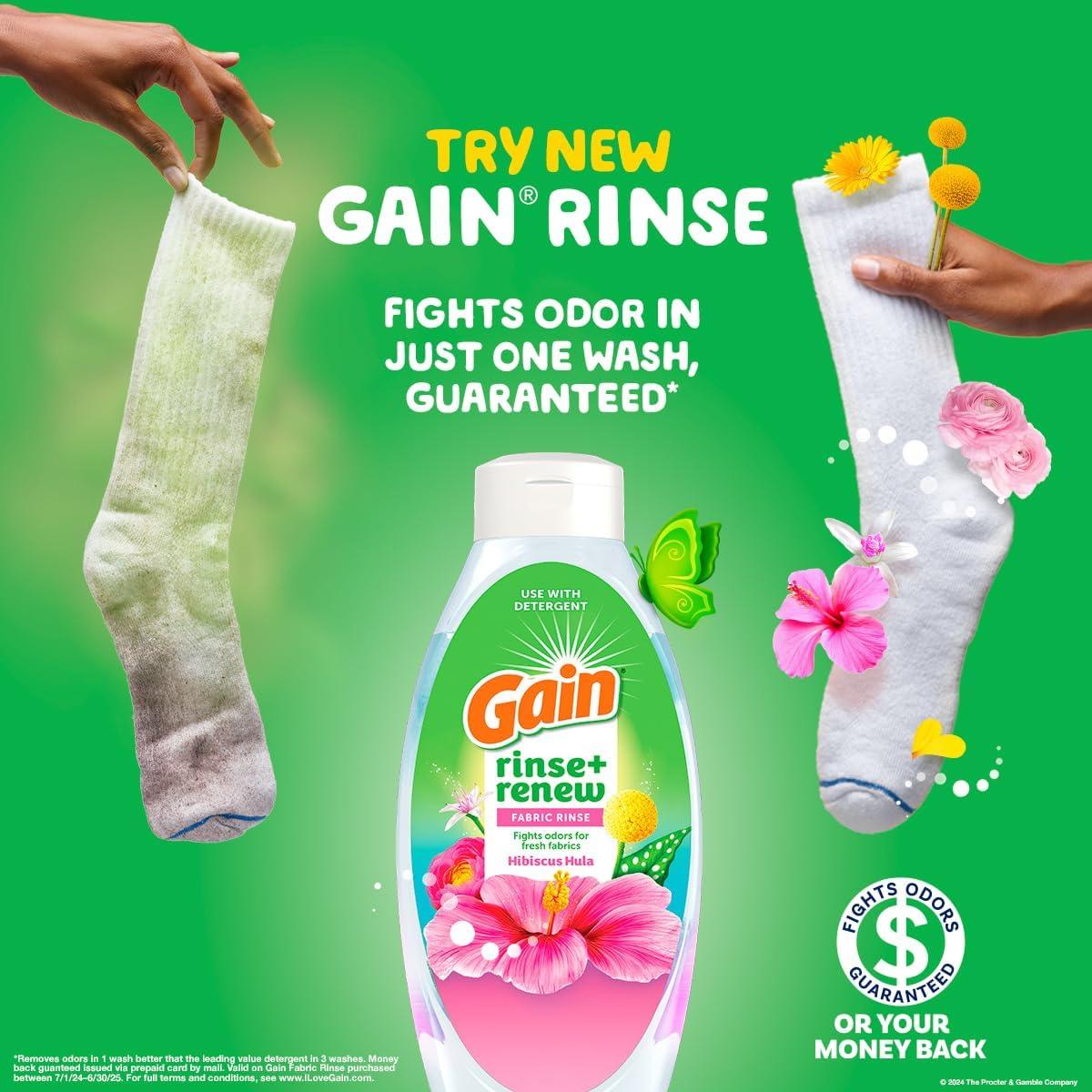 imageGain Hibiscus Hula Fabric Rinse amp Renew 48 FL OZ Laundry Odor Remover48 Fl Oz Pack of 1