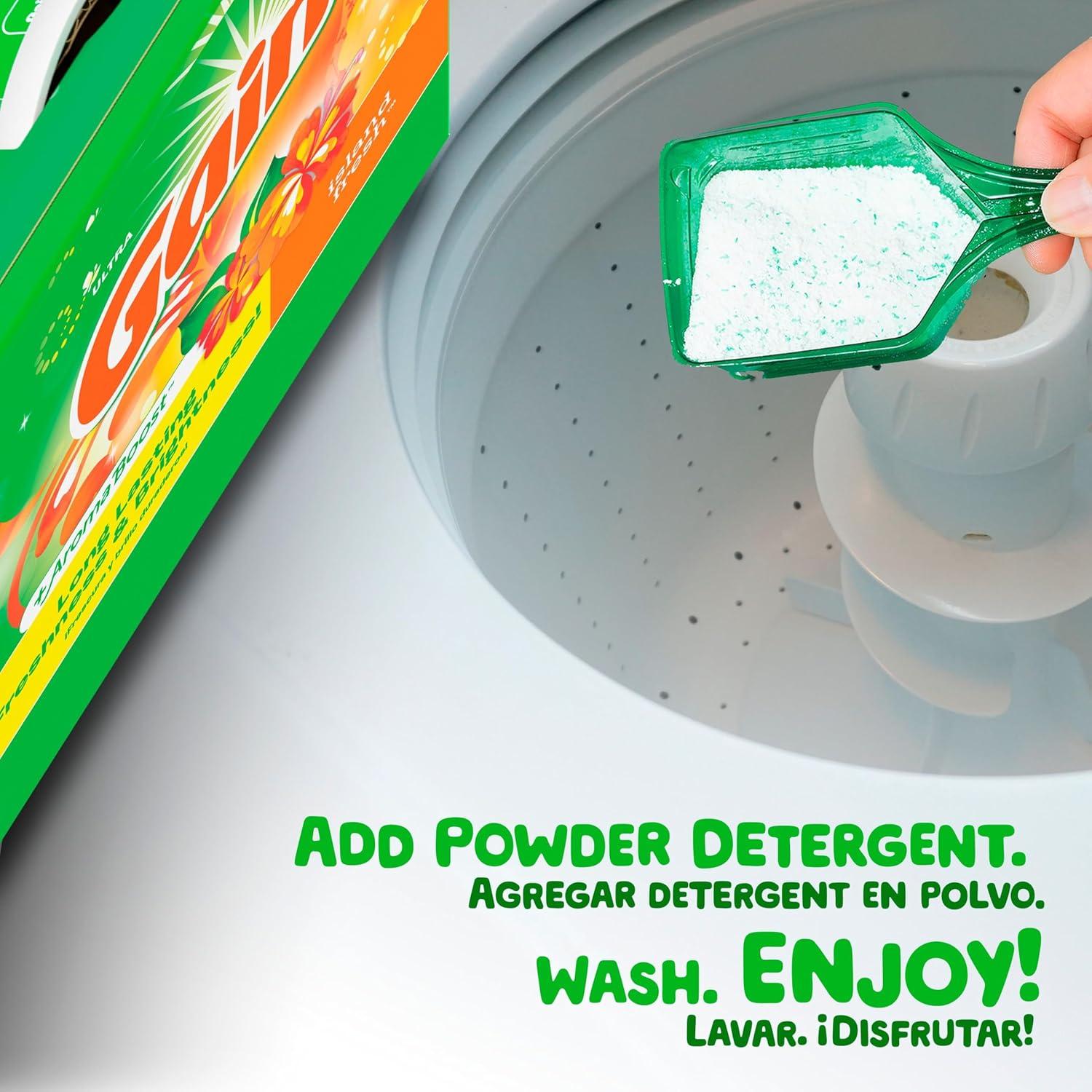 imageGain Powder Laundry Detergent Hawaiian Aloha Scent 105 Loads 135 OZ